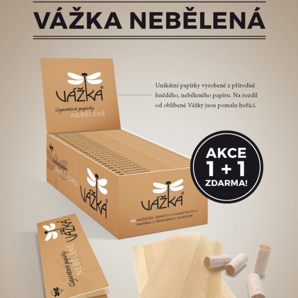 Nebělené cigaretové papírky Vážka